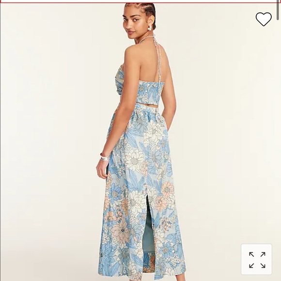 NWT! J. Crew Collection textured satin midi skirt set in zinnia floral - BG532 - Picture 6 of 8